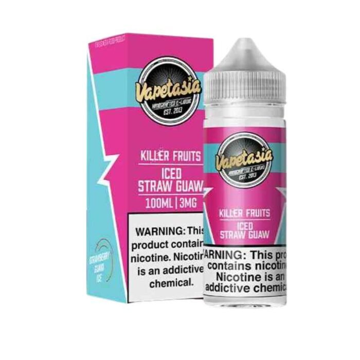VAPETASIA Killer Kustard 100ml 3mg Vape Juice in Dubai Iced Straw Guaw