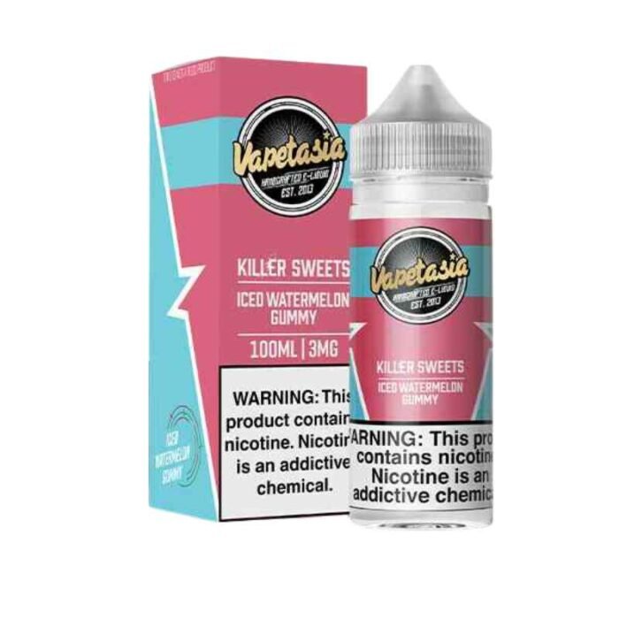 VAPETASIA Killer Kustard 100ml 3mg Vape Juice in Dubai Iced Watermelon Gummy