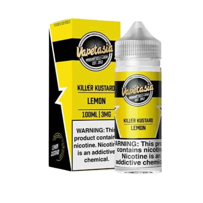 VAPETASIA Killer Kustard 100ml 3mg Vape Juice in Dubai Lemon