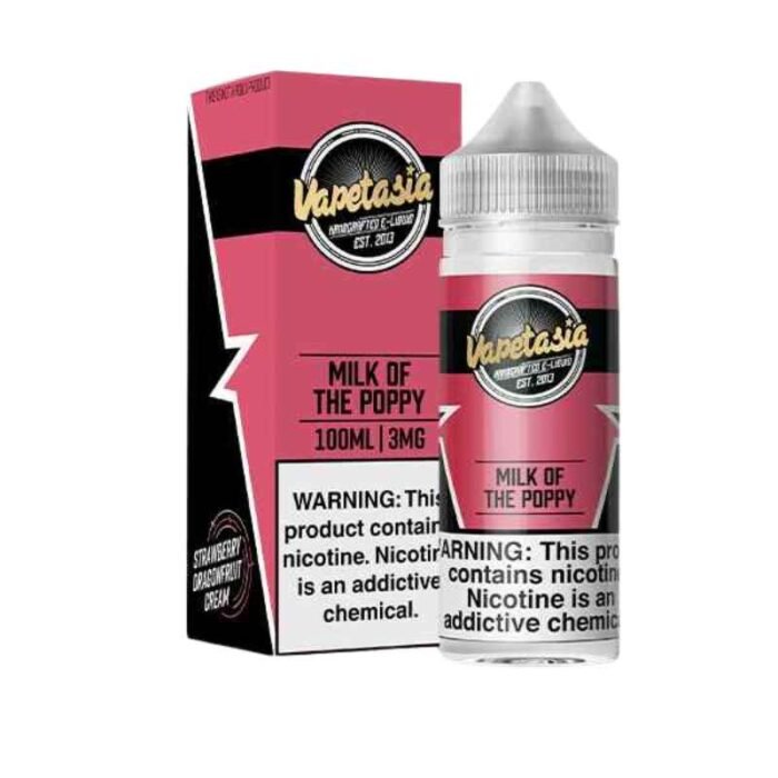 VAPETASIA Killer Kustard 100ml 3mg Vape Juice in Dubai Milk of the Poppy