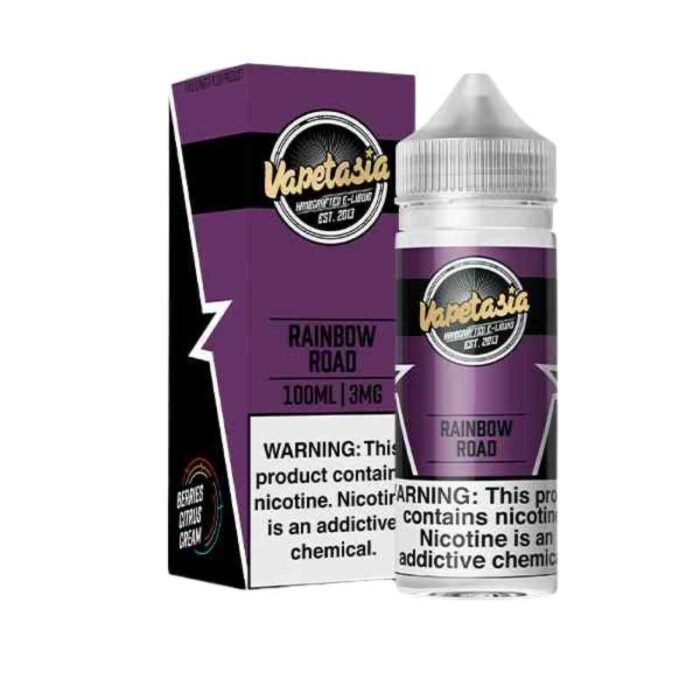 VAPETASIA Killer Kustard 100ml 3mg Vape Juice in Dubai Rainbow Road