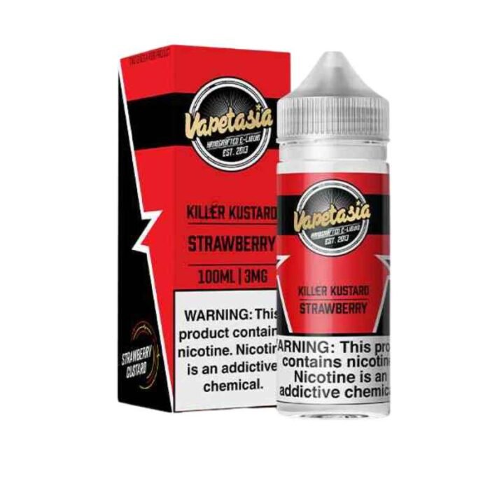 VAPETASIA Killer Kustard 100ml 3mg Vape Juice in Dubai Strawberry