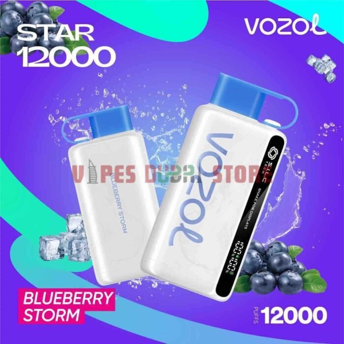 VOZOL Star 12K 12000 Puffs 5% Disposable Vape in Dubai BLUEBERRY STORM