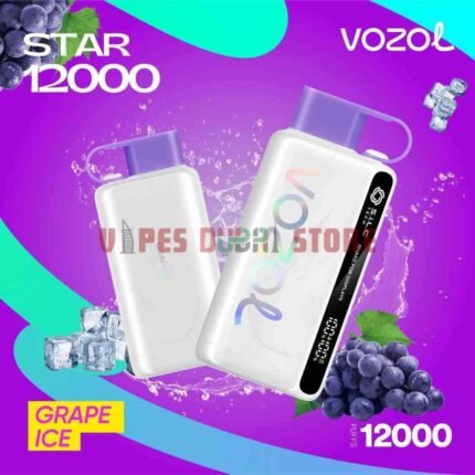 VOZOL Star 12K 12000 Puffs 5% Disposable Vape in Dubai GRAPE ICE