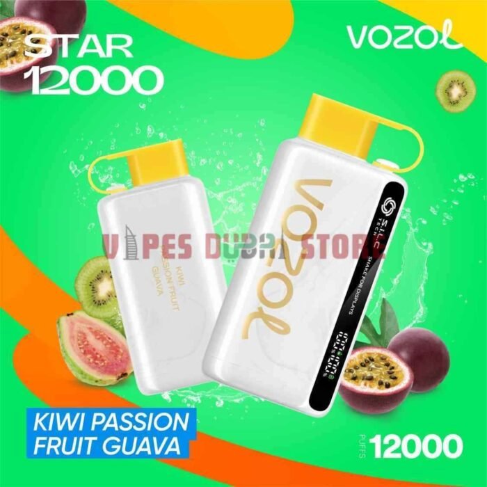 VOZOL Star 12K 12000 Puffs 5% Disposable Vape in Dubai KIWI PASSION FRUIT GUAVA