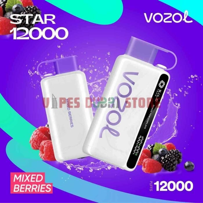 VOZOL Star 12K 12000 Puffs 5% Disposable Vape in Dubai MIXED BERRIES