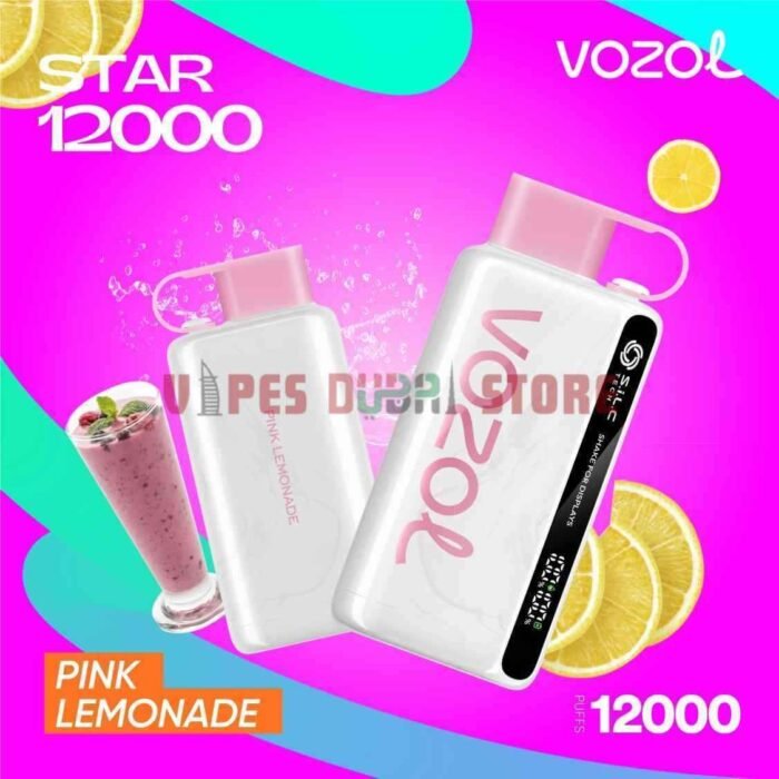 VOZOL Star 12K 12000 Puffs 5% Disposable Vape in Dubai PINK LEMONADE