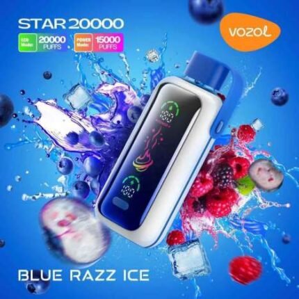 VOZOL Star 20000 Puffs 50MG Disposable Vape in Dubai BLUE RAZZ ICE