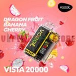 VOZOL VISTA 20000 Puffs Disposable Vape in Dubai DRAGON FRUIT BANANA CHERRY