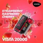 VOZOL VISTA 20000 Puffs Disposable Vape in Dubai STRAWBERRY RASPBERRY CHERRY