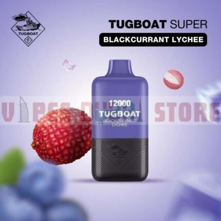tugboat super blackcurrent lychee disposble vape
