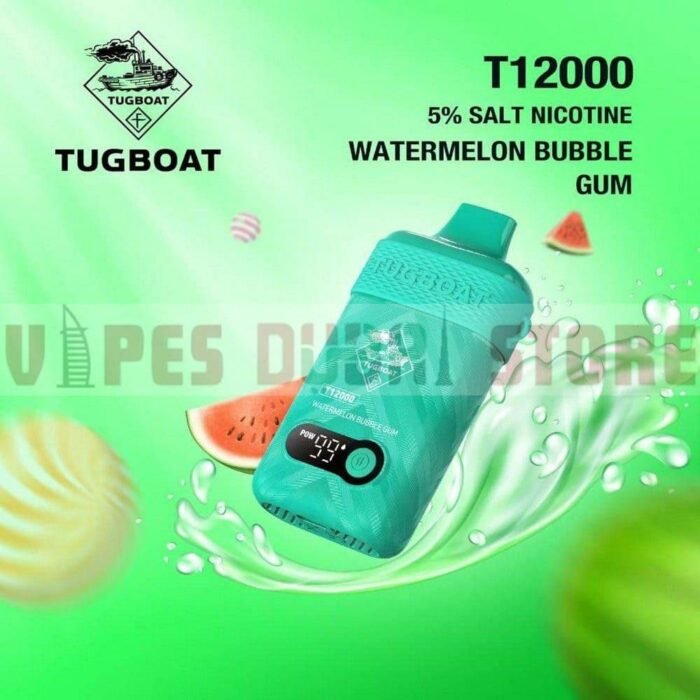 tugboat t12000 watermelon bubble gum disposble vape