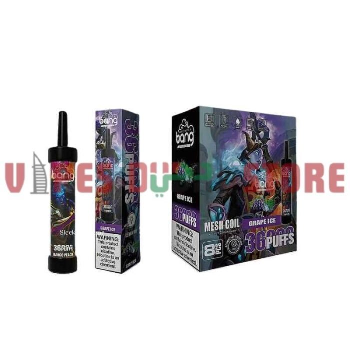 BANG 36000 Puffs Nicotine 50mg Disposable Vape in Dubai grape ice