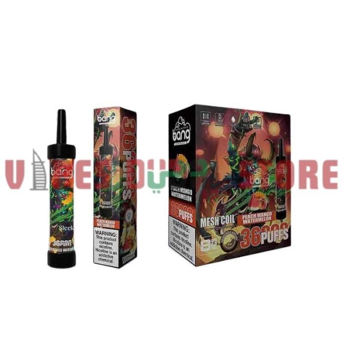 BANG 36000 Puffs Nicotine 50mg Disposable Vape in Dubai peach mango watermelon