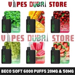 BECO Soft 6000 Puffs 20Mg & 50Mg Disposable Vape in UAE