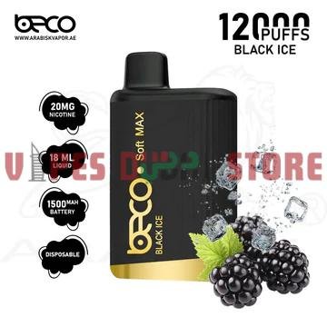 BECO Soft Max 12000 Puffs 20MG Disposable Vape in Dubai BLACK ICE BECO Soft Max 12000 Puffs 20MG Disposable Vape in Dubai BLACK ICE