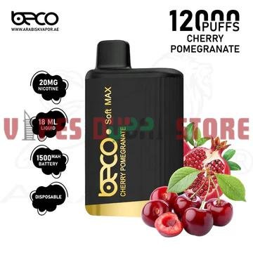 BECO Soft Max 12000 Puffs 20MG Disposable Vape in Dubai CHERRY POMEGRANATE BECO Soft Max 12000 Puffs 20MG Disposable Vape in Dubai CHERRY POMEGRANATE