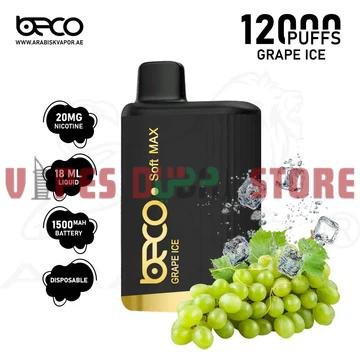 BECO Soft Max 12000 Puffs 20MG Disposable Vape in Dubai GRAPE ICE BECO Soft Max 12000 Puffs 20MG Disposable Vape in Dubai GRAPE ICE