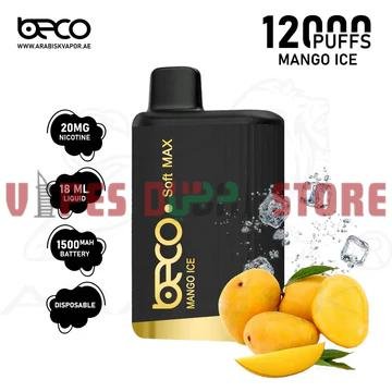 BECO Soft Max 12000 Puffs 20MG Disposable Vape in Dubai MANGO ICE BECO Soft Max 12000 Puffs 20MG Disposable Vape in Dubai MANGO ICE