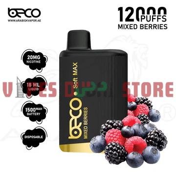BECO Soft Max 12000 Puffs 20MG Disposable Vape in Dubai MIXED BERRIES BECO Soft Max 12000 Puffs 20MG Disposable Vape in Dubai MIXED BERRIES