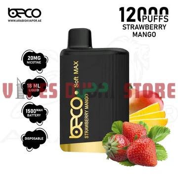 BECO Soft Max 12000 Puffs 20MG Disposable Vape in Dubai STRAWBERRY MANGO BECO Soft Max 12000 Puffs 20MG Disposable Vape in Dubai STRAWBERRY MANGO