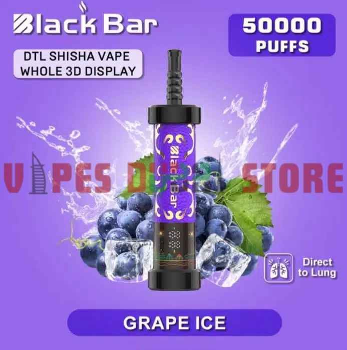 BLACK BAR 50000 Puffs DTL Disposable Vape in Dubai Grape ice BLACK BAR 50000 Puffs DTL Disposable Vape in Dubai Grape ice