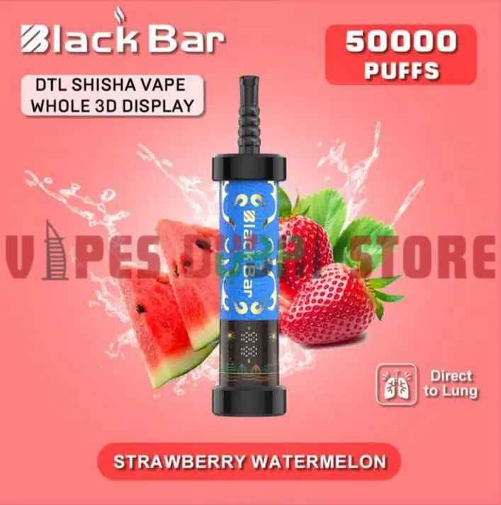 BLACK BAR 50000 Puffs DTL Disposable Vape in Dubai Strawberry Watermelon BLACK BAR 50000 Puffs DTL Disposable Vape in Dubai Strawberry Watermelon