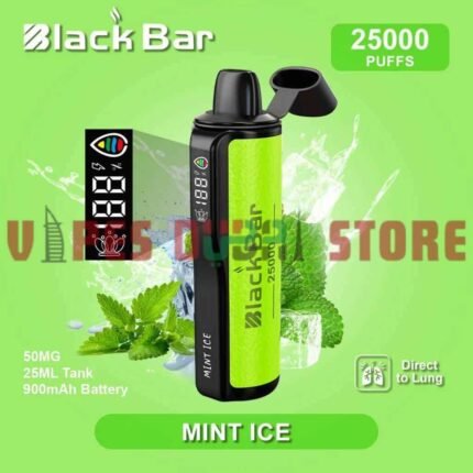 BLACK Bar 25000 Puffs 50MG Disposable Vape in Dubai Mint Ice