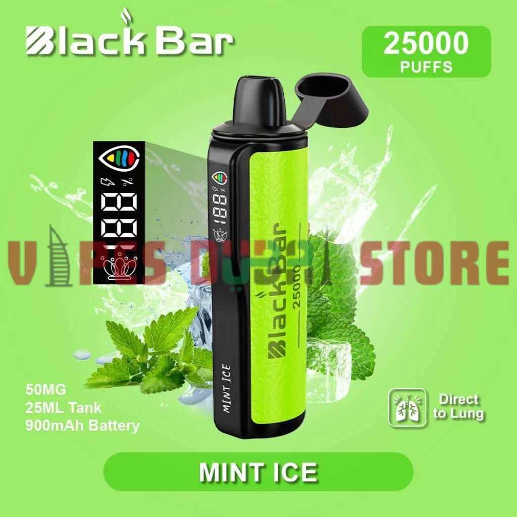 BLACK Bar 25000 Puffs 50MG Disposable Vape in Dubai Mint Ice BLACK Bar 25000 Puffs 50MG Disposable Vape in Dubai Mint Ice