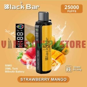 BLACK Bar 25000 Puffs 50MG Disposable Vape in Dubai Strawberry Mango