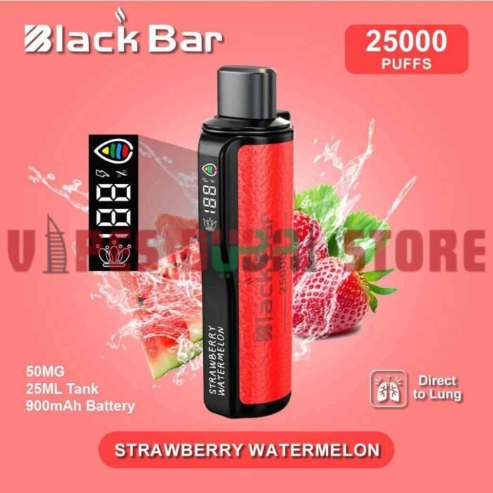 BLACK Bar 25000 Puffs 50MG Disposable Vape in Dubai Strawberry Watermelon