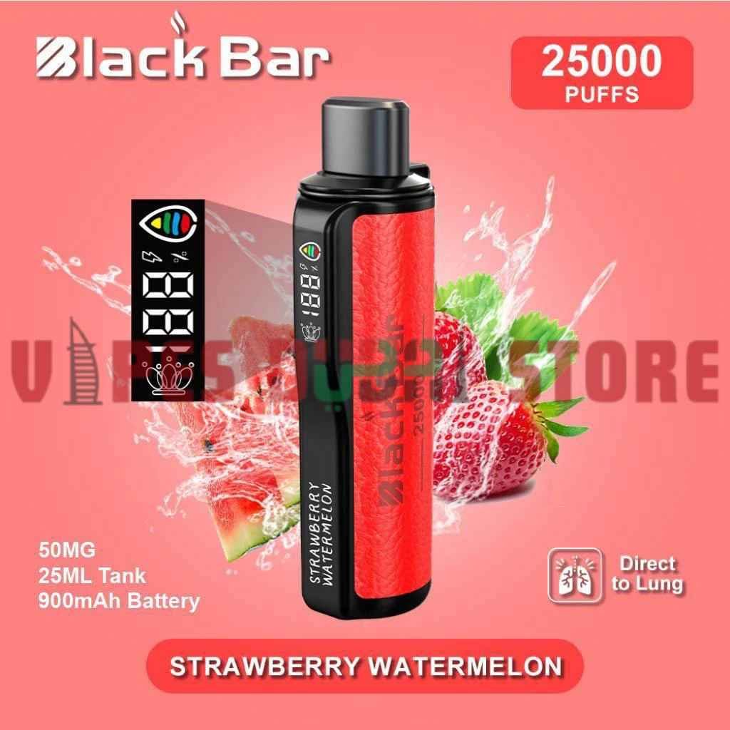 BLACK Bar 25000 Puffs 50MG Disposable Vape in Dubai Strawberry Watermelon BLACK Bar 25000 Puffs 50MG Disposable Vape in Dubai Strawberry Watermelon