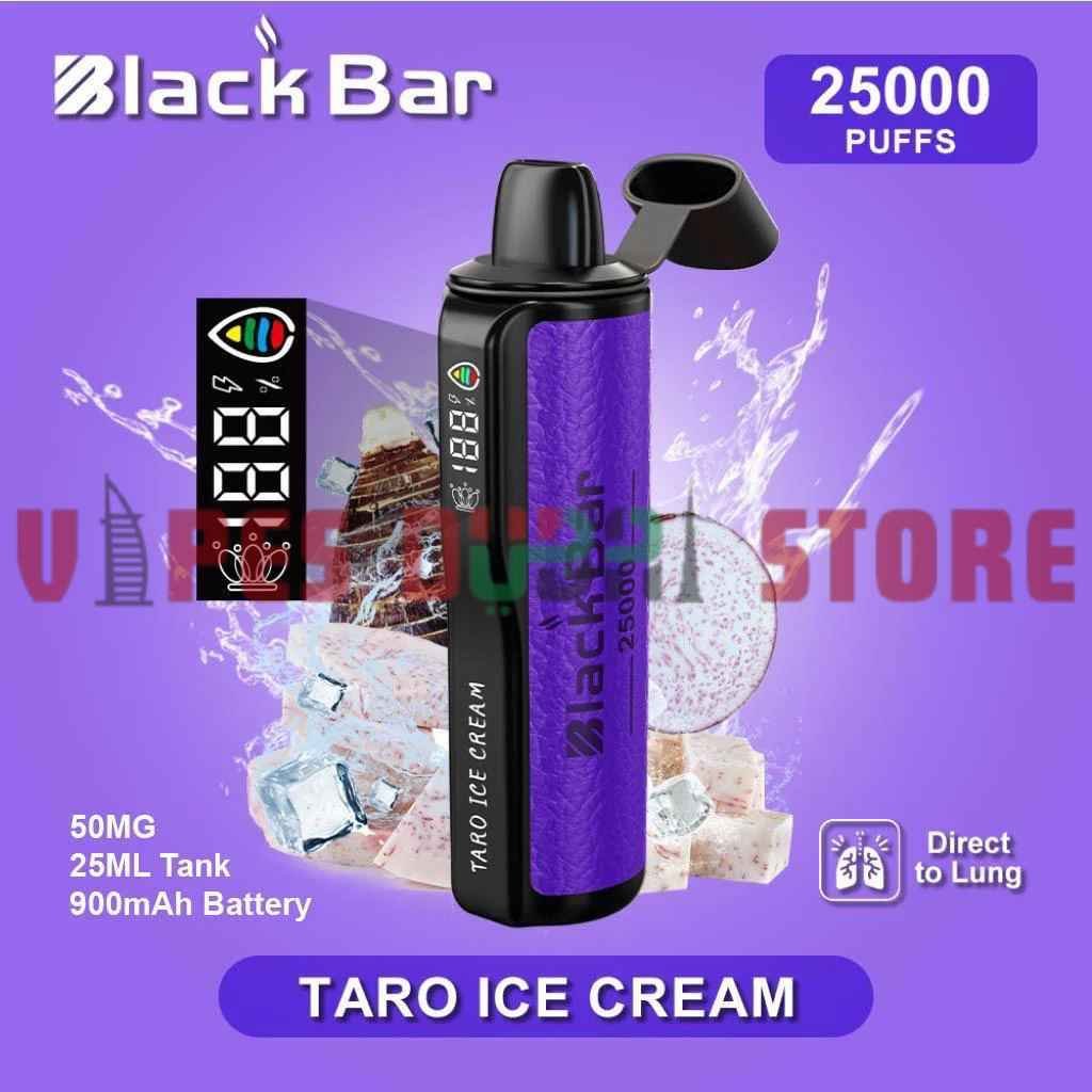 BLACK Bar 25000 Puffs 50MG Disposable Vape in Dubai Tarco Ice Cream BLACK Bar 25000 Puffs 50MG Disposable Vape in Dubai Tarco Ice Cream