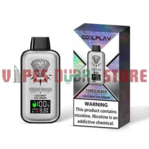 COOLPLAY Turbo 16000 Puffs 20MG Disposable Vape in Dubai COCONUT ICE CREAM
