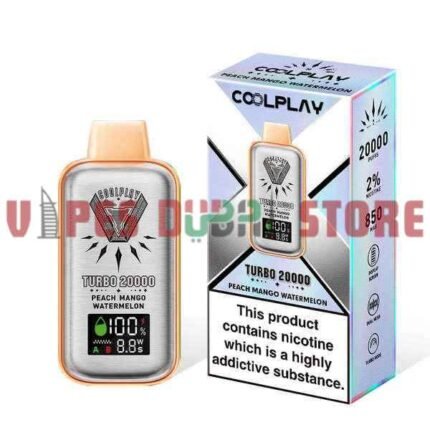COOLPLAY Turbo 20000 Puffs 20MG Rechargeable Disposable Vape in Dubai PEACH MANGO WATERMELON