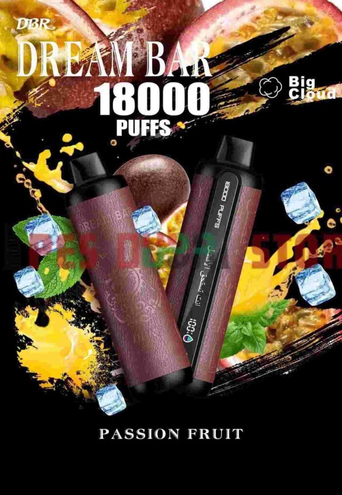 DBR Dream Bar 18000 Puffs 50MG Disposable Vape in Dubai PASSION FRUIT