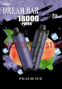 DBR Dream Bar 18000 Puffs 50MG Disposable Vape in Dubai PEACH ICE