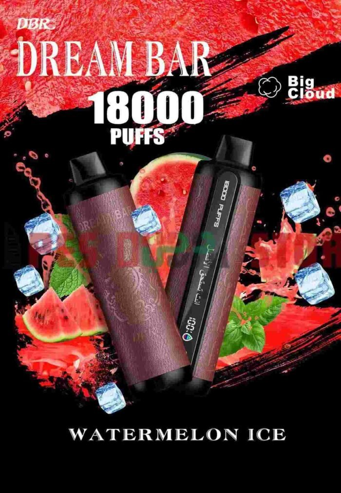 DBR Dream Bar 18000 Puffs 50MG Disposable Vape in Dubai WATERMELON ICE