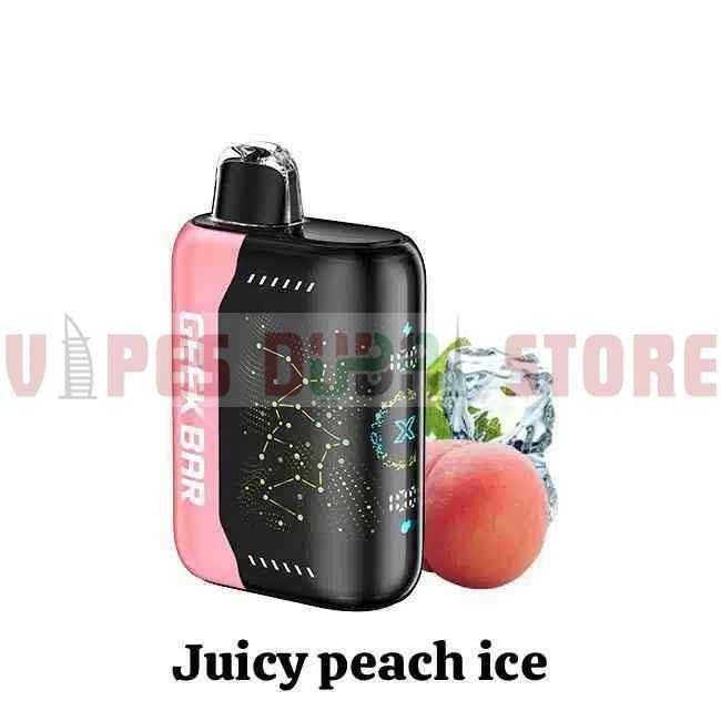 GEEK BAR PULSE X 25000 Puffs Price in Dubai JUICY PEACH ICE GEEK BAR PULSE X 25000 Puffs Price in Dubai JUICY PEACH ICE