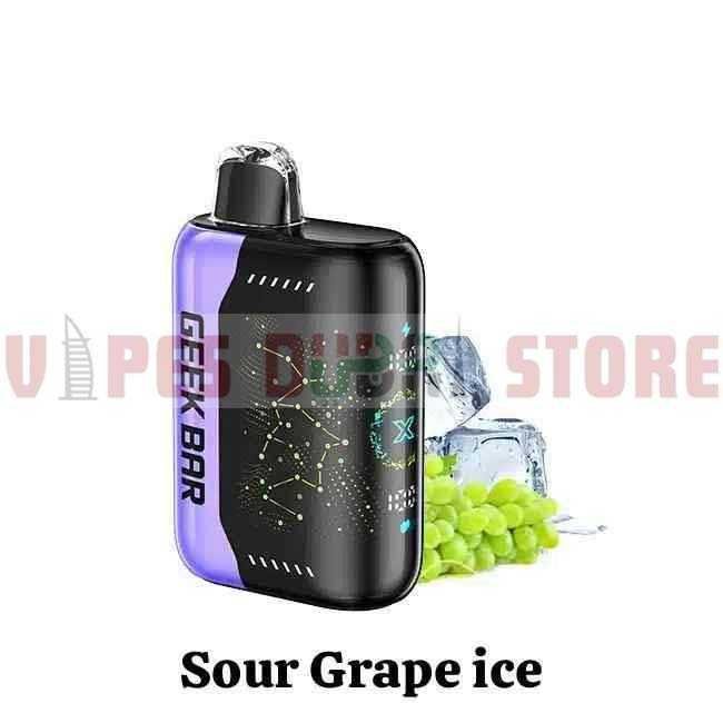 GEEK BAR PULSE X 25000 Puffs Price in Dubai SOUR GRAPE ICE GEEK BAR PULSE X 25000 Puffs Price in Dubai SOUR GRAPE ICE