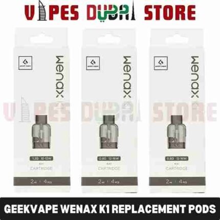 GEEKVAPE Wenax K1 Pods 0.8ohm, 1.2ohm Replacement Pods in Dubai, UAE – 3 Pieces Per Pack