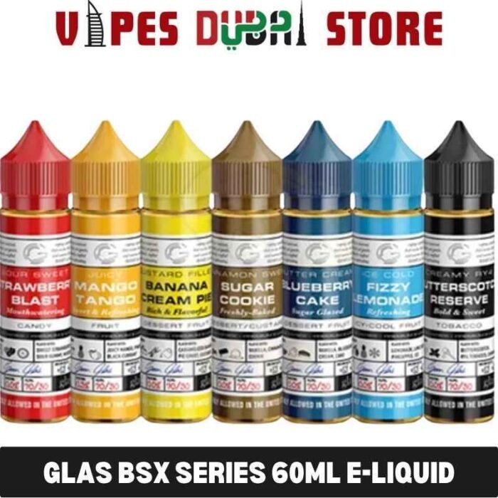 GLAS Bsx Series 60ml (0Mg, 3Mg, 6Mg &12Mg) E-liquid in Dubai