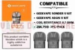 GeekVape U Pod Cartridge 0.7