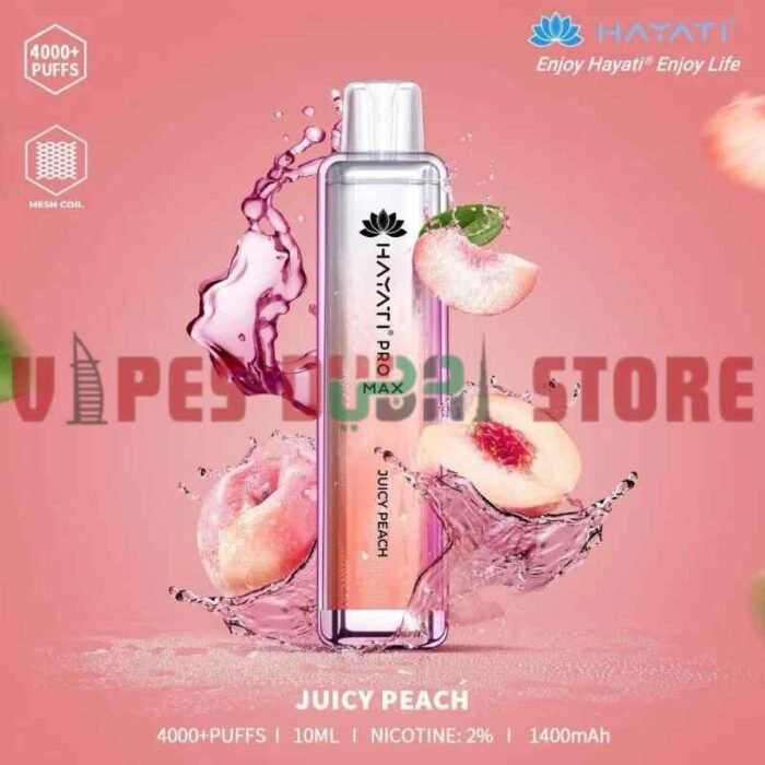 HAYATI Pro Max 4000 Puffs 20MG Disposable Vape in Dubai juicy peach