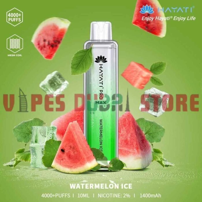 HAYATI Pro Max 4000 Puffs 20MG Disposable Vape in Dubai watermelon ice