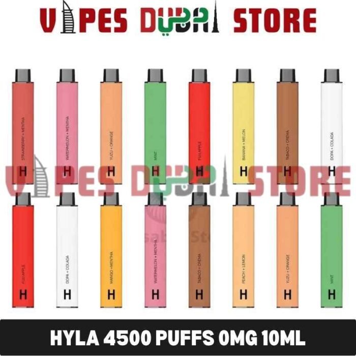 Hyla 4500 Puffs 0mg 10ml Disposable Vape In Dubai
