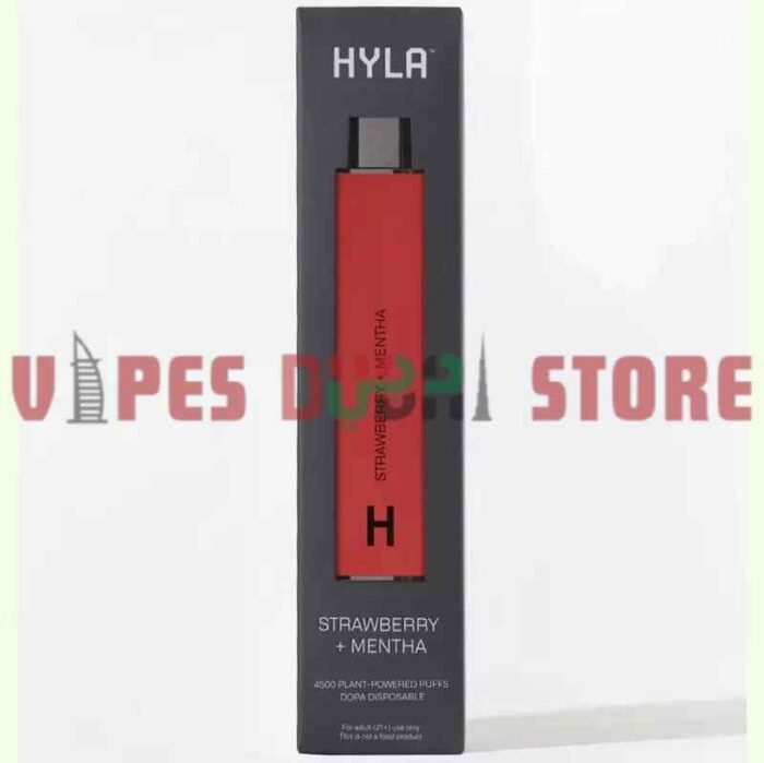 Hyla 4500 Puffs 0mg 10ml Disposable Vape In Dubai Strawberry Mentha