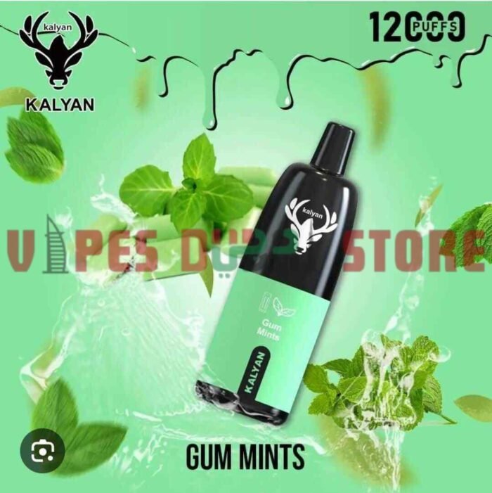 KALYAN Pro 12000 Puffs 50mg Disposable Vape in Dubai, UAE Gum Mints