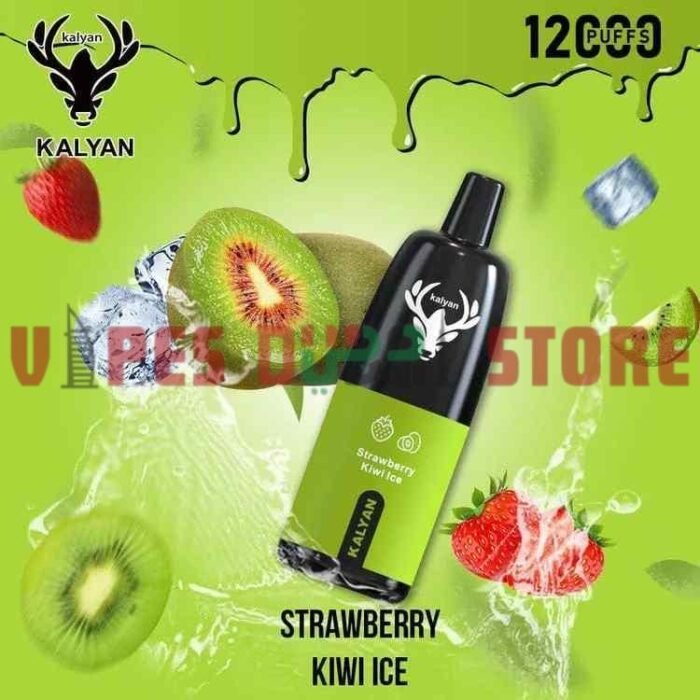 KALYAN Pro 12000 Puffs 50mg Disposable Vape in Dubai, UAE Strawberry Kiwi Ice