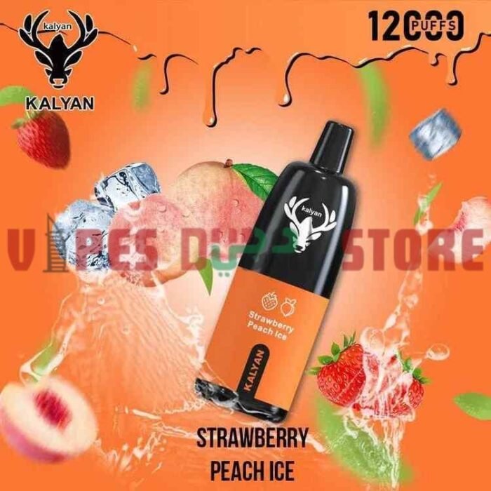KALYAN Pro 12000 Puffs 50mg Disposable Vape in Dubai, UAE Strawberry Peach Ice